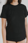 BASERANGE Classic Bamboo Fiber and Cotton Slim Fit T-Shirt Series Collection Round Neck Bottoming Shirt France BAS-TOCT-BL-000-BLACK